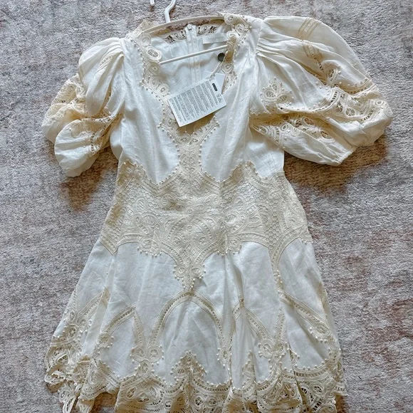 Zimmermann Tiggy embroidered linen minidress size 3 NWT - Picture 6 of 9